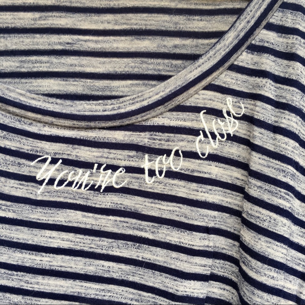 Maurices plus size 3x shirt “your too close” EUC
